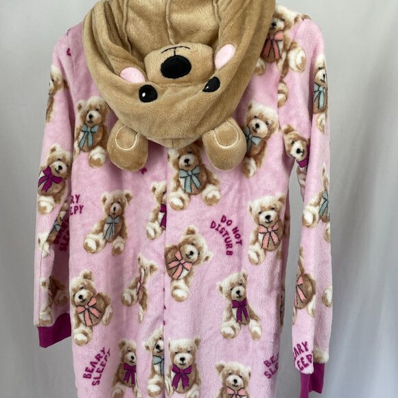 Holiday Time Pink Bear ADULT Onsie Pajamas - Picture 6 of 9